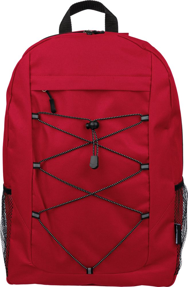 rPET polyester( 600D) hiking-rugzak Jari - voor bedrijven en relatiegeschenken - Rood