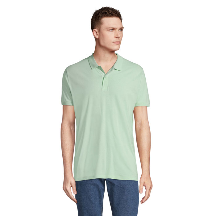 PLANET MEN - PLANET HEREN Polo 170g - kopen of bedrukken - Frozen Green