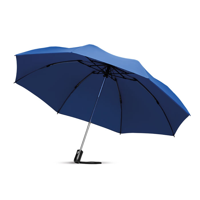 DUNDEE FOLDABLE - Opvouwbare reversible paraplu - met logo of onbedrukt bestellen - Royal Blauw