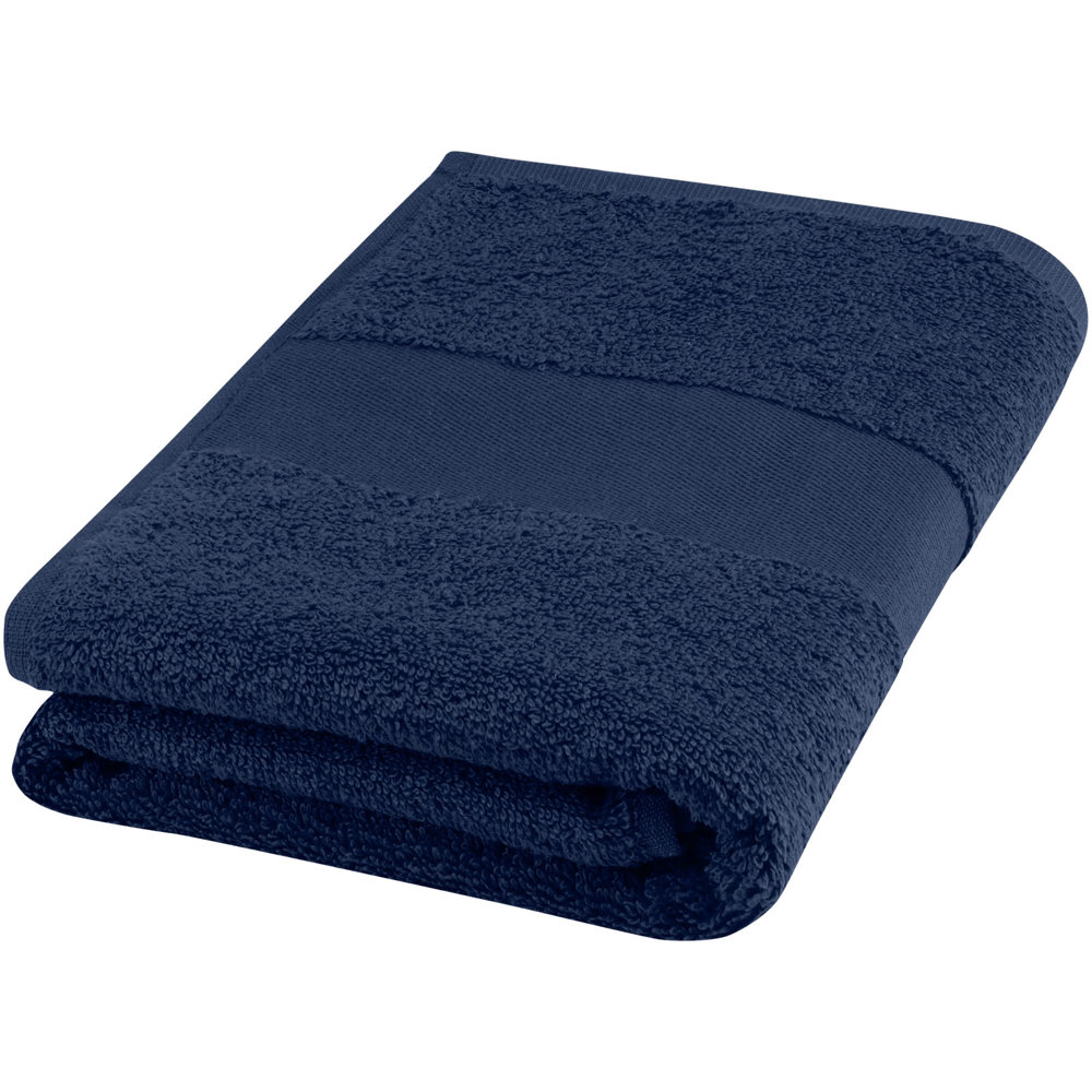Charlotte handdoek 50 x 100 cm van 450 g/m² katoen - bedrukt of onbedrukt verkrijgbaar - Marineblauw
