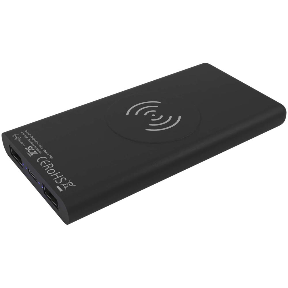 SCX.design P40 10.000 mAh draadloze rubberen powerbank met oplichtend