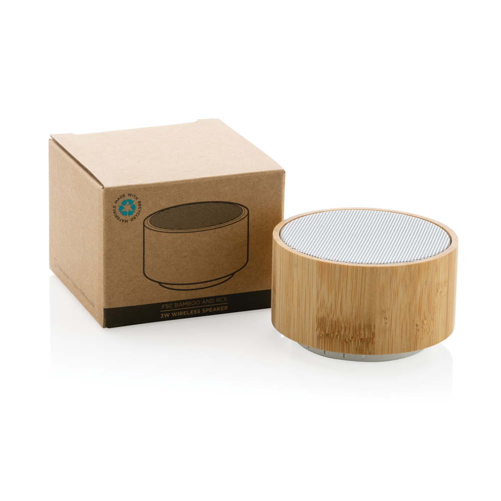 RCS gereycled plastic en bamboe 3W draadloze luidspreker