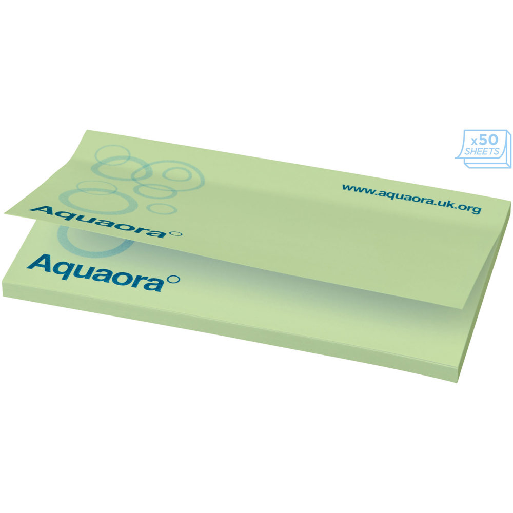 Sticky-Mate® sticky notes 127x75 mm - voor bedrijven en relatiegeschenken - Mintgroen