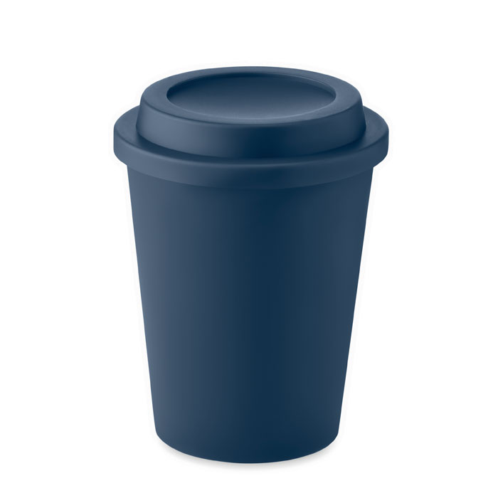 SORA - Dubbelwandige beker PP 300 ml - bedrukt of onbedrukt verkrijgbaar - Marineblauw