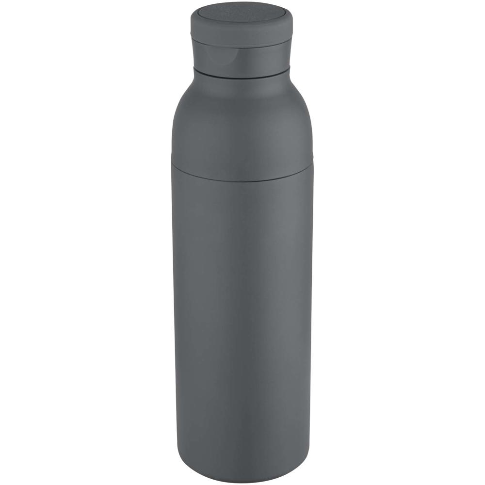 Illuminate 650 ml RCS gerecyclede roestvrijstalen dubbelwandige geïsoleerde waterfles - voor bedrijven en - Schemergrijs