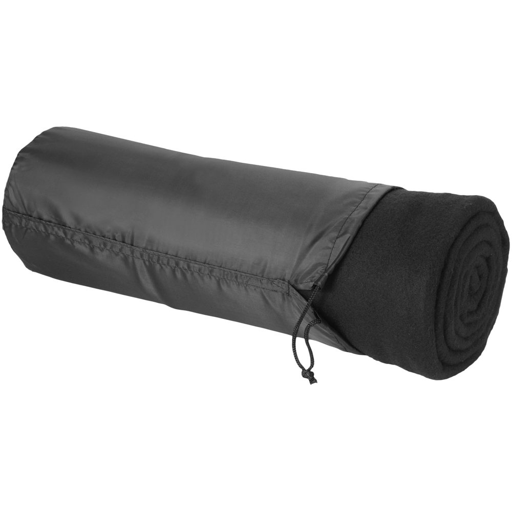 Huggy fleecedeken met hoes 150x120 cm - kopen of bedrukken - Zwart