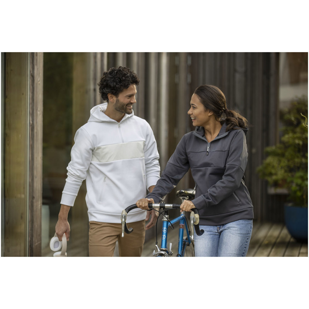 Sayan anorak heren sweater met halve rits en capuchon - voor bedrijven en relatiegeschenken