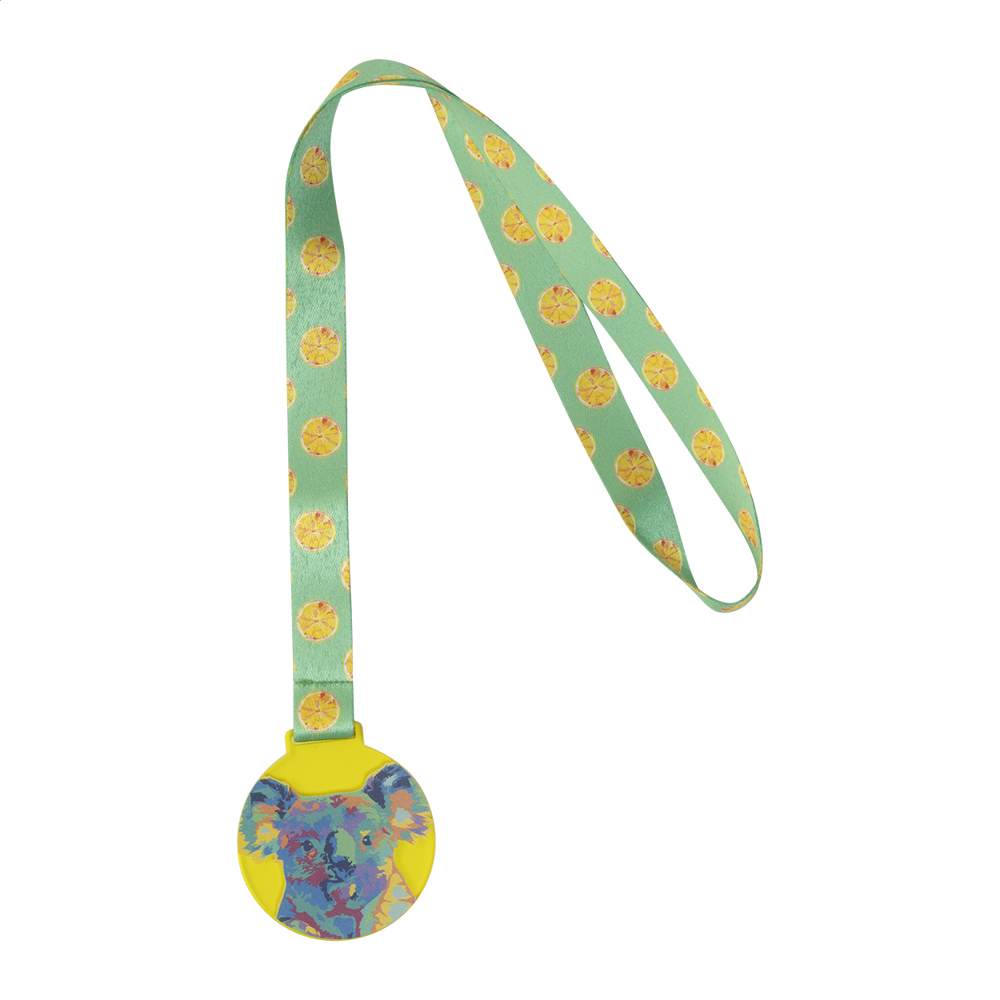 Subdal Colour - custom made medaille - bedrukt of onbedrukt verkrijgbaar - transparant geel