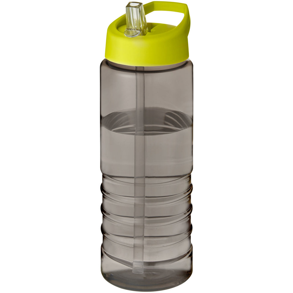 H2O Active® Eco Treble 750 ml drinkfles met tuitdeksel - bedrukt of onbedrukt verkrijgbaar - Houtskool, Lime