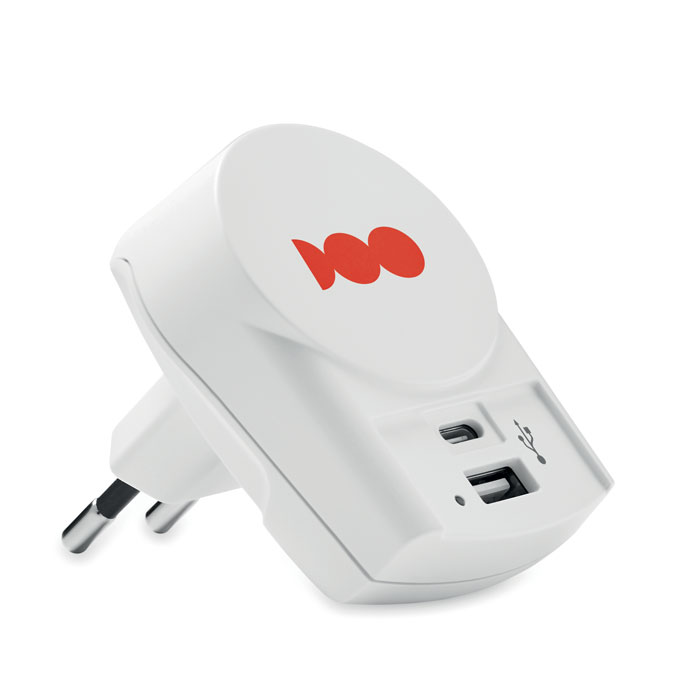 EURO USB CHARGER A/C - Skross Euro USB Lader (AC) 27W - voor bedrijven en relatiegeschenken