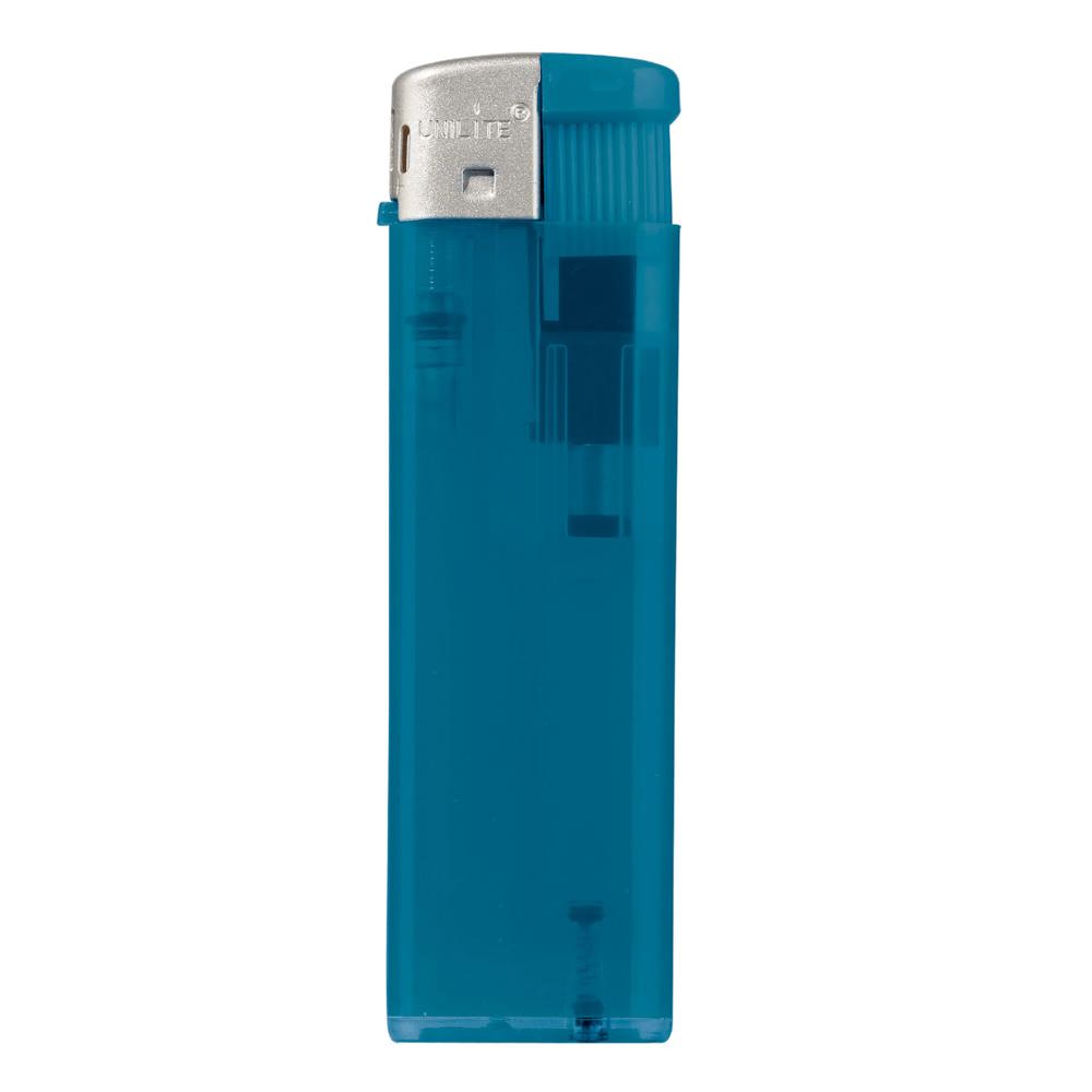 Aansteker Torpedo transparant - voor bedrijven en relatiegeschenken - Transparant / Blauw