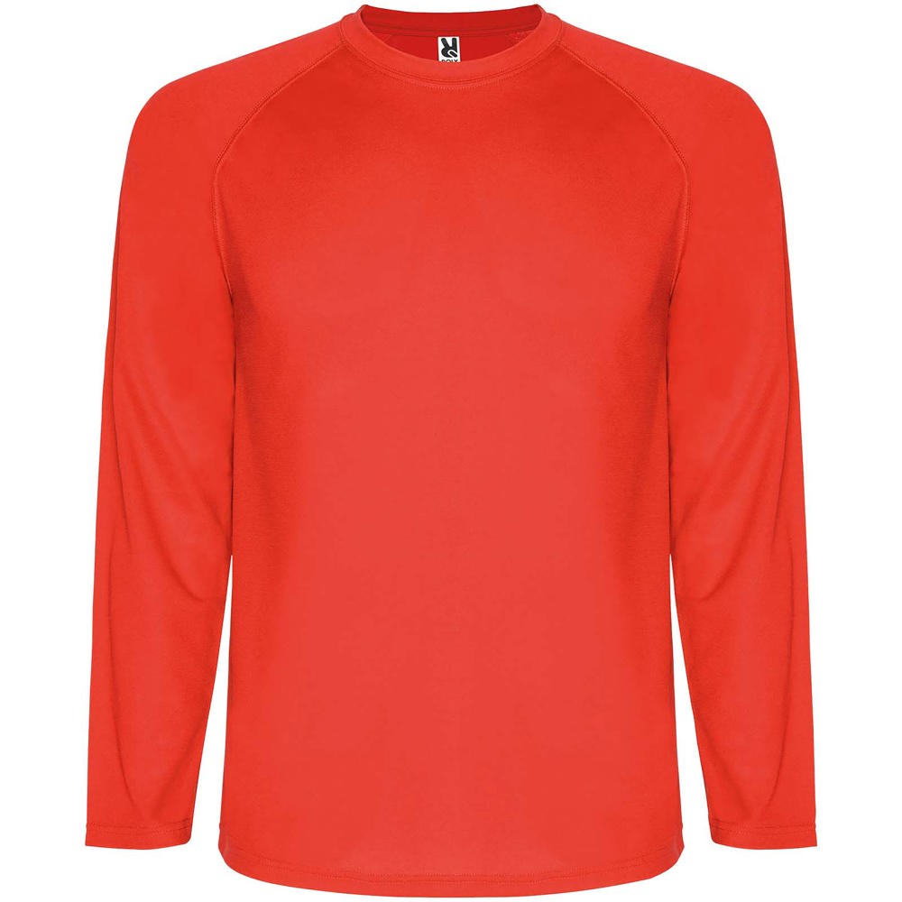 Montecarlo kinder sport t-shirt lange mouw - voor bedrijven en relatiegeschenken - Rood