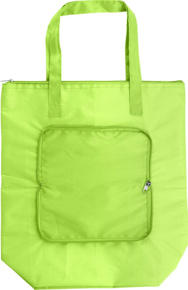 Polyester opvouwbare koeltas Hal - voor bedrijven en relatiegeschenken - lime