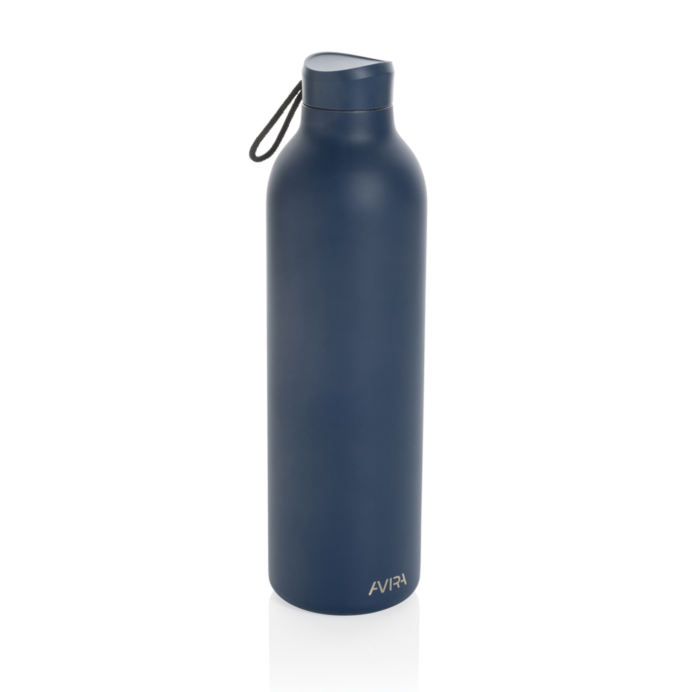 Avira Avior RCS gerecycled roestvrijstalen fles 1L - kopen of bedrukken - donkerblauw (± PMS 2767C)