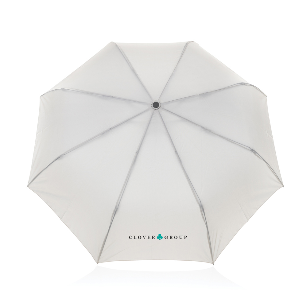 Kaycey 21" AWARE™ RPET Acaciahouten mini auto open paraplu