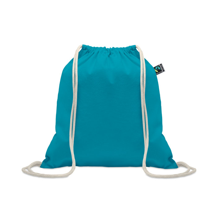 OSOLE DRAW COLOUR - Fairtrade trekkoordtas 180g - kopen of bedrukken - Turquoise