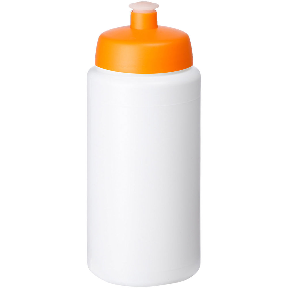 Baseline® Plus grip 500 ml sportfles met sportdeksel - kopen of bedrukken - Wit, Oranje