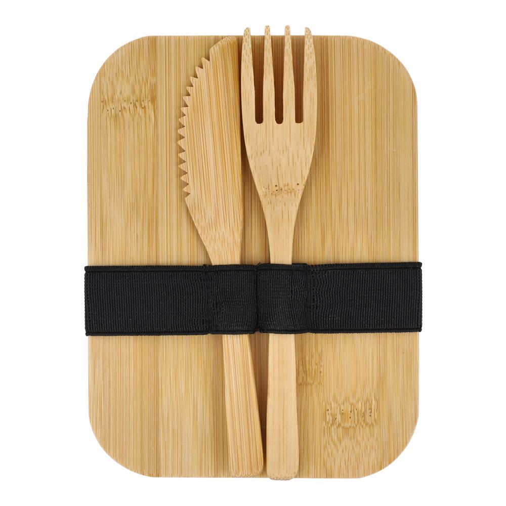 Roestvrij stalen lunchbox met bamboo deksel
