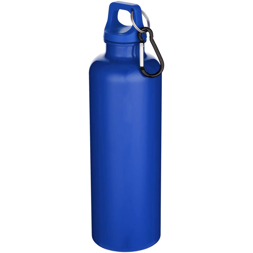Oregon 750 ml effen RCS gerecycleerde plastic drinkfles met karabijnhaak - met logo of onbedrukt bestellen - Koningsblauw