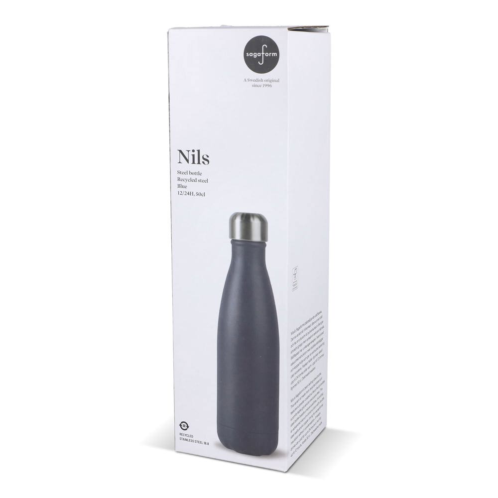 Sagaform Nils stalen fles gepoedercoat 500 ml