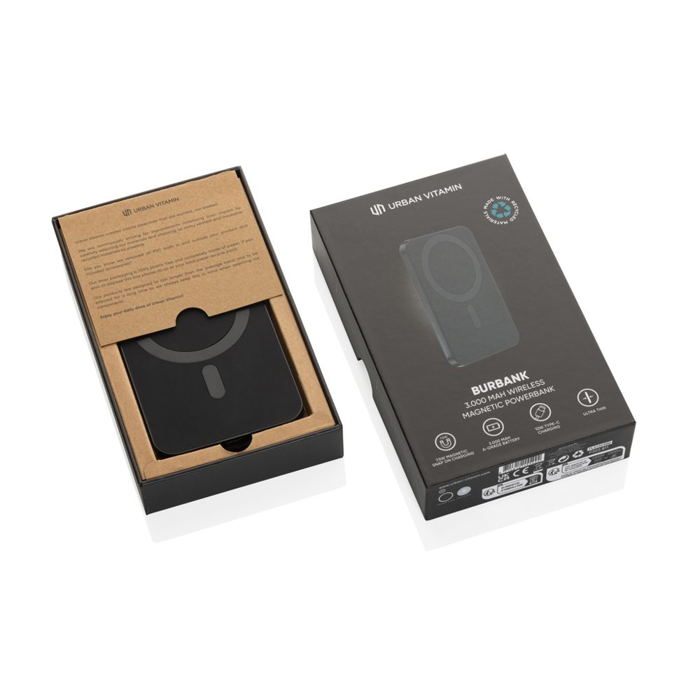 Urban Vitamin Burbank RCS rplastic/alu 3.000 mAh powerbank