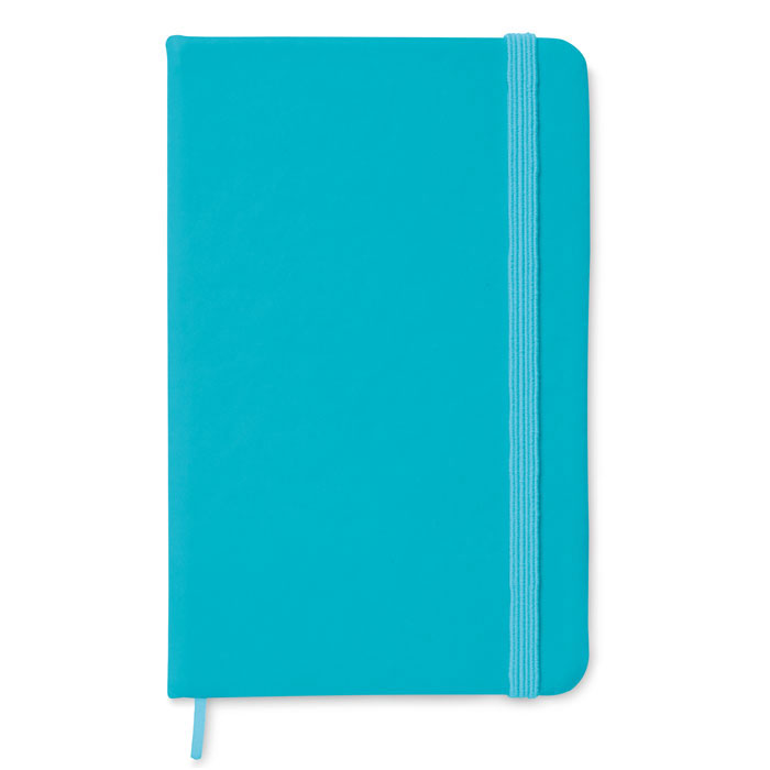 NOTELUX - A6 notitieboekje, gelinieerd - met logo of onbedrukt bestellen - Turquoise