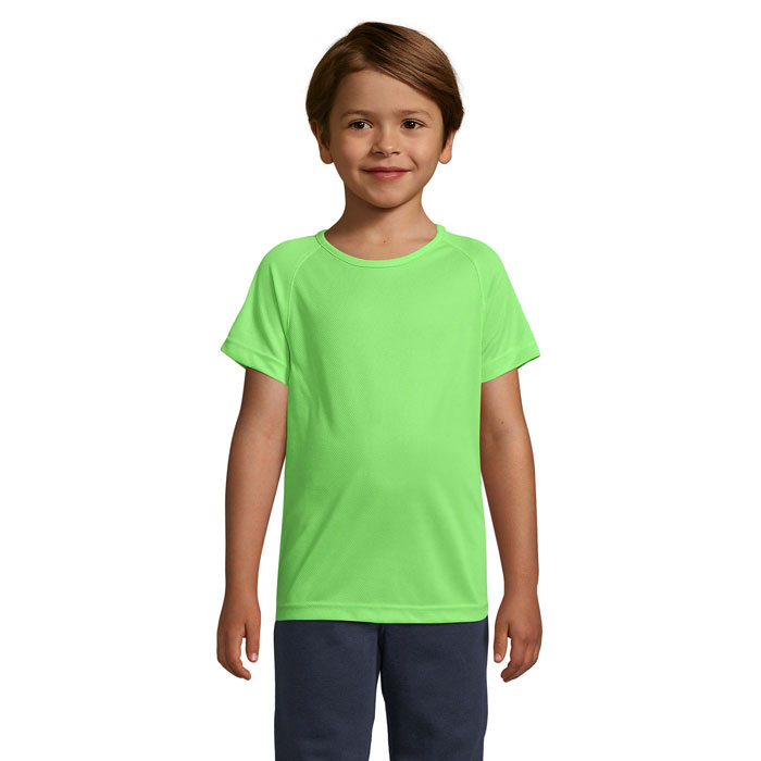 SPORTY KIDS - SPORTY kinder t-shirt 140g - met logo of onbedrukt bestellen - Neon Groen