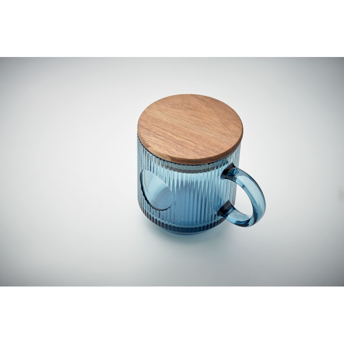 VITRIO MUG - Glazen mok met ribbels 300ml