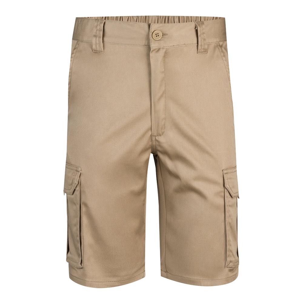 VL HEBE. Stretch bermuda met meerdere zakken (240g/m²), van katoen (46%), EME (38%) en polyester (16%) - Ecru