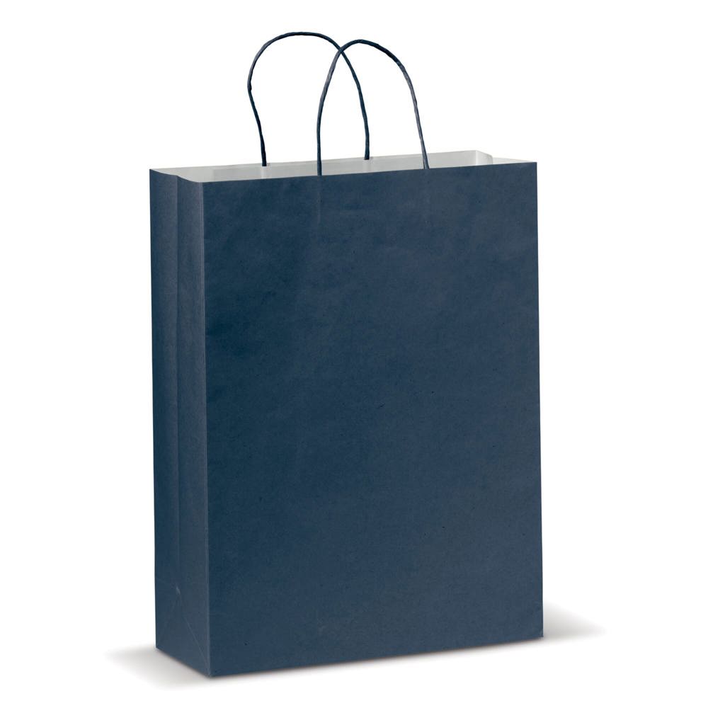 Draagtas papier groot 120g/m² - kopen of bedrukken - Donkerblauw