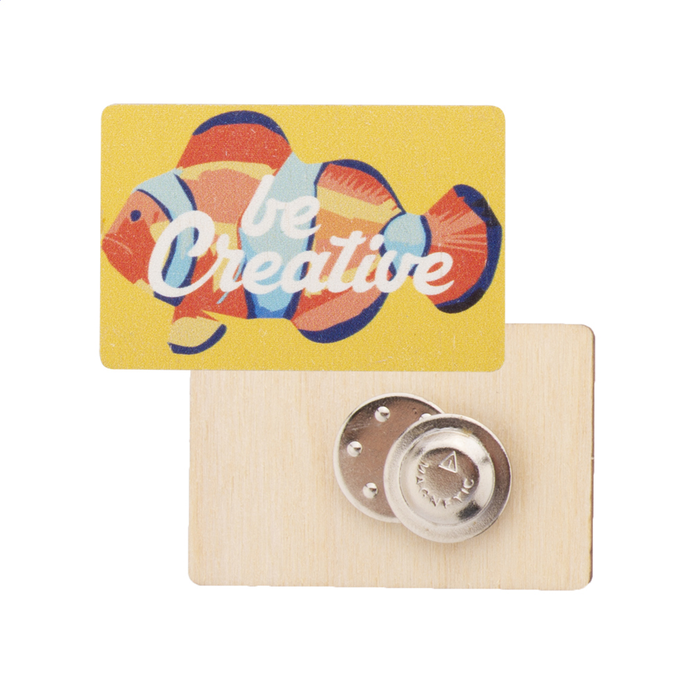 WooBadge - cutsom made magnetische badge - met logo of onbedrukt bestellen - rechthoek