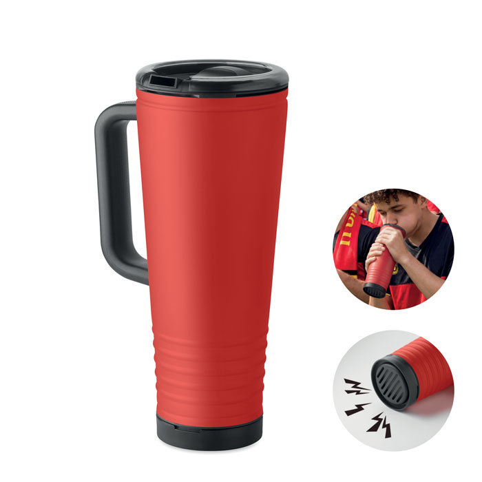 HOWLER CUP - Dubbelwandige beker 700ml. - met logo of onbedrukt bestellen - Rood