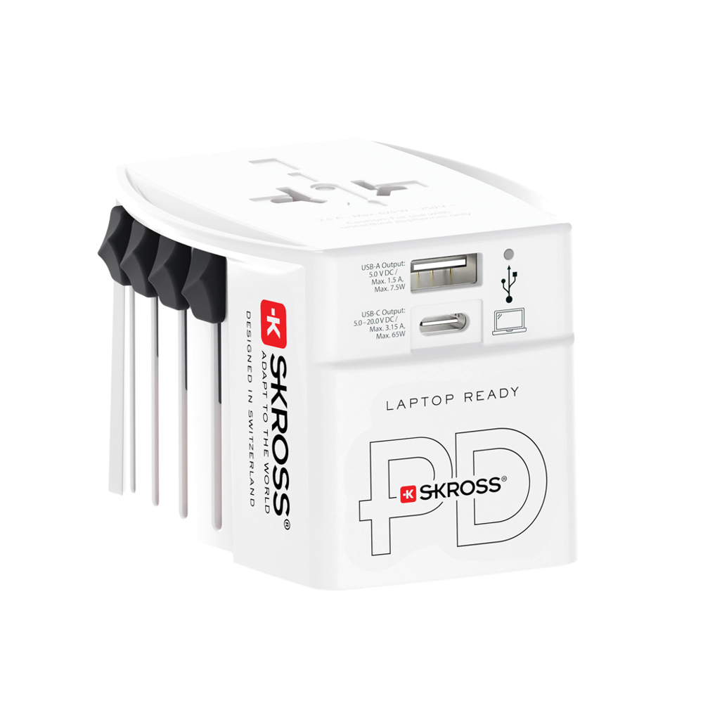 SKROSS MUV Wereldreisadapter 65W PD met USB C-kabel - kopen of bedrukken