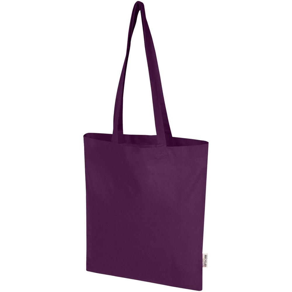Madras Blend draagtas van 140 g/m² GRS gerecycled katoen 7 l - kopen of bedrukken - Paars