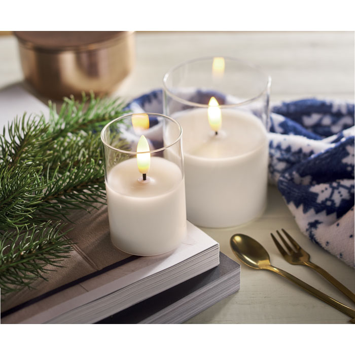 XANDLE+ - LED waxkaars in houder - voor bedrijven en relatiegeschenken