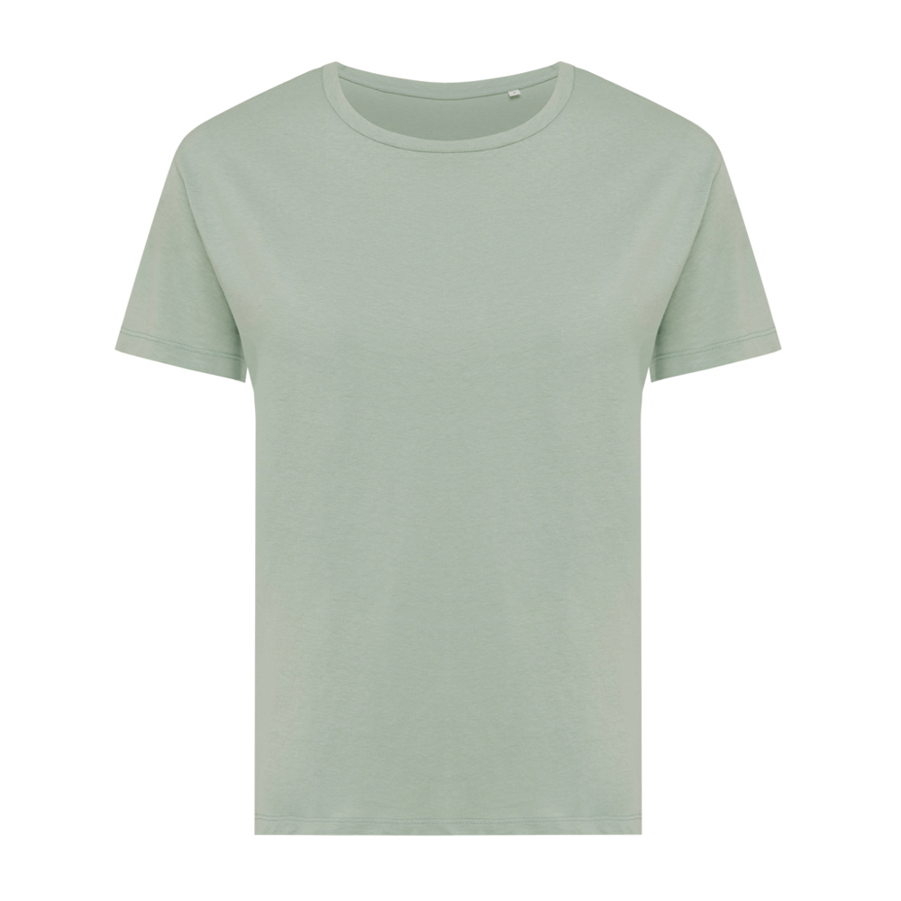IQONIQ Yala dames lichtgewicht gerecycled katoen t-shirt - bedrukt of onbedrukt verkrijgbaar - iceberg green (± PMS 15-5205 TCX)
