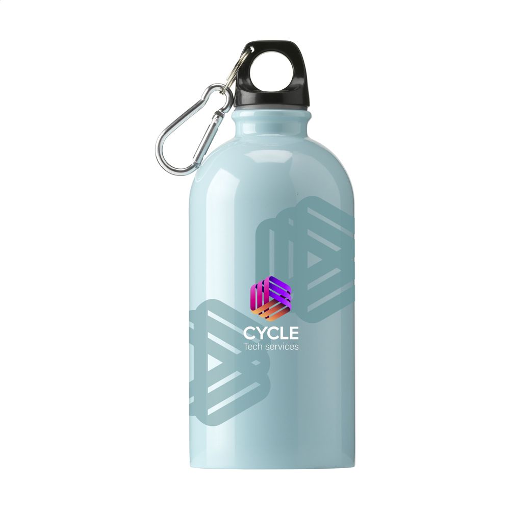 SteelSport RCS Recycled Steel Bottle 500 ml - voor bedrijven en relatiegeschenken - blauw/lichtblauw