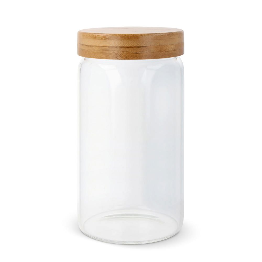 Canister glas &amp; bamboe 1200ml