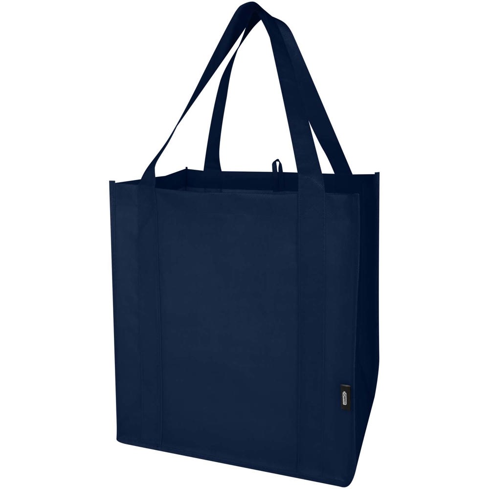 Liberty GRS gerecycled non woven draagtas met bodemplaat 29 l - met logo of onbedrukt bestellen - Marineblauw