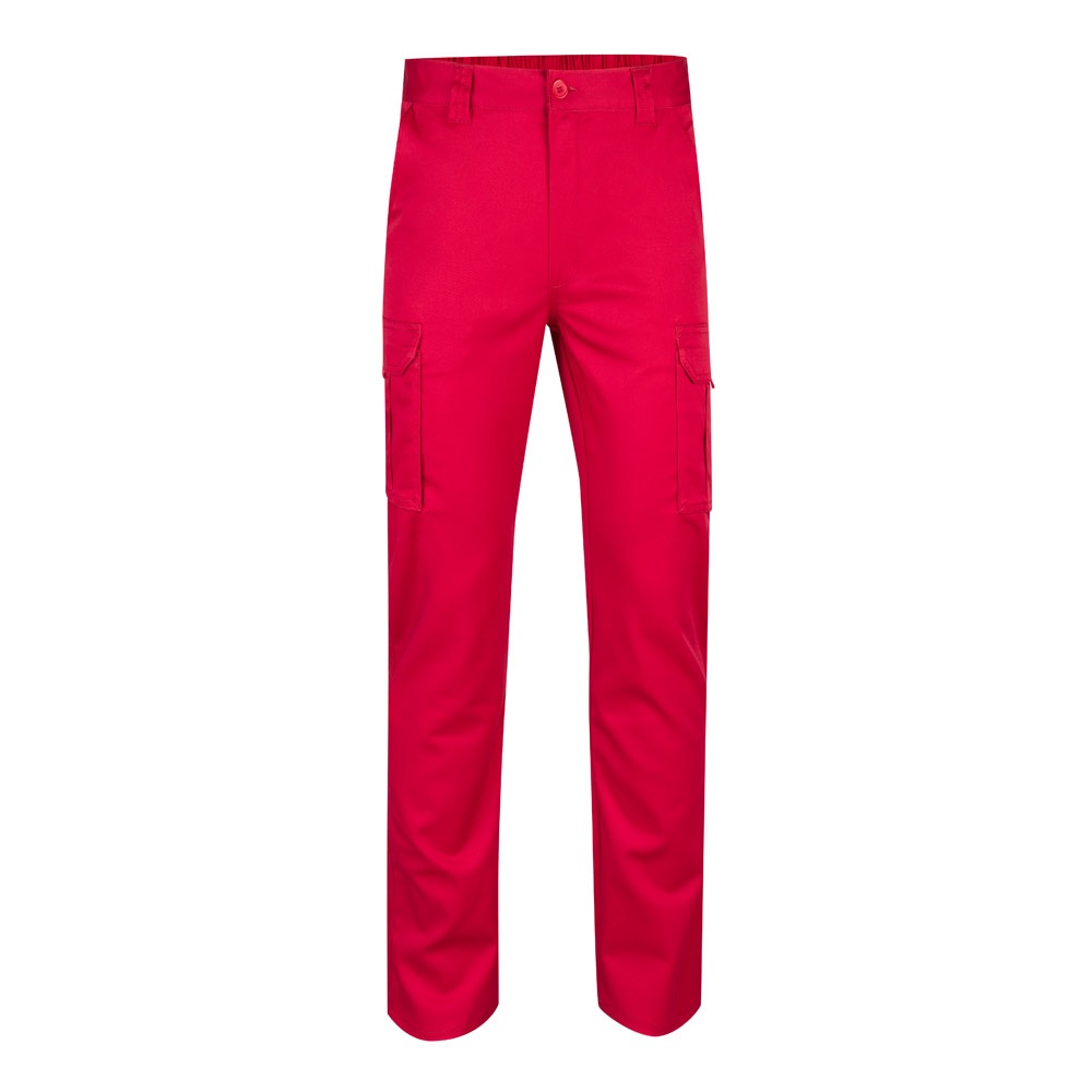 VL LUGH. Stretch broek met meerdere zakken (240 g/m²) van katoen (46%), EME (38%) en polyester (16%) - kopen - Rood