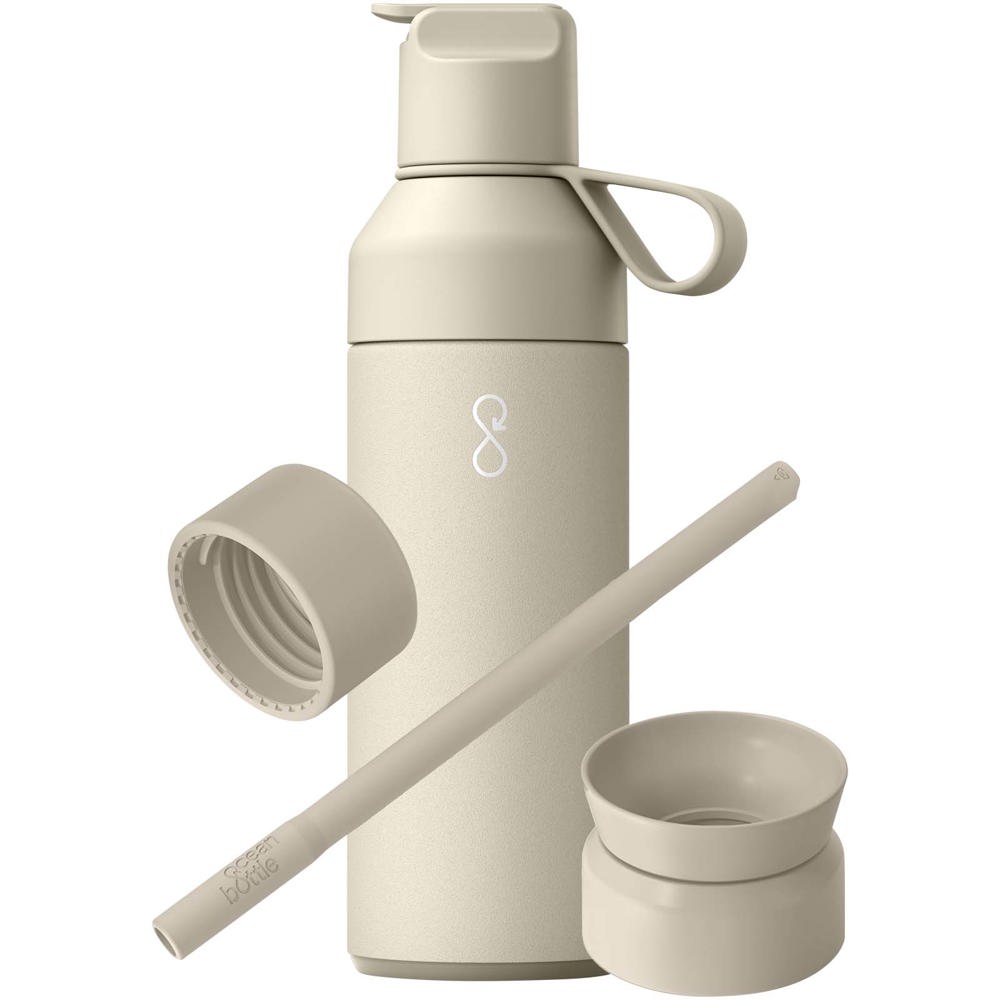 Ocean Bottle 500 ml 3-in-1 geschenkset - voor bedrijven en relatiegeschenken - Zandsteen