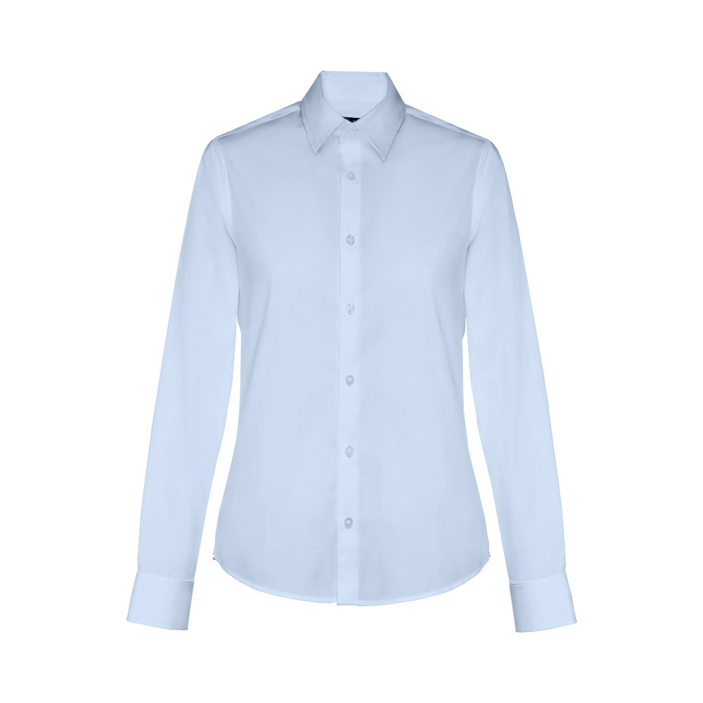 THC PARIS WOMEN. Popeline overhemd met lange mouwen voor dames - kopen of bedrukken - licht blauw
