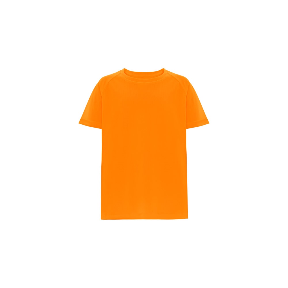 THC MOVE KIDS. Technisch T-shirt met korte mouwen in polyester voor kinderen - met logo of onbedrukt bestellen - Hexachrome oranje