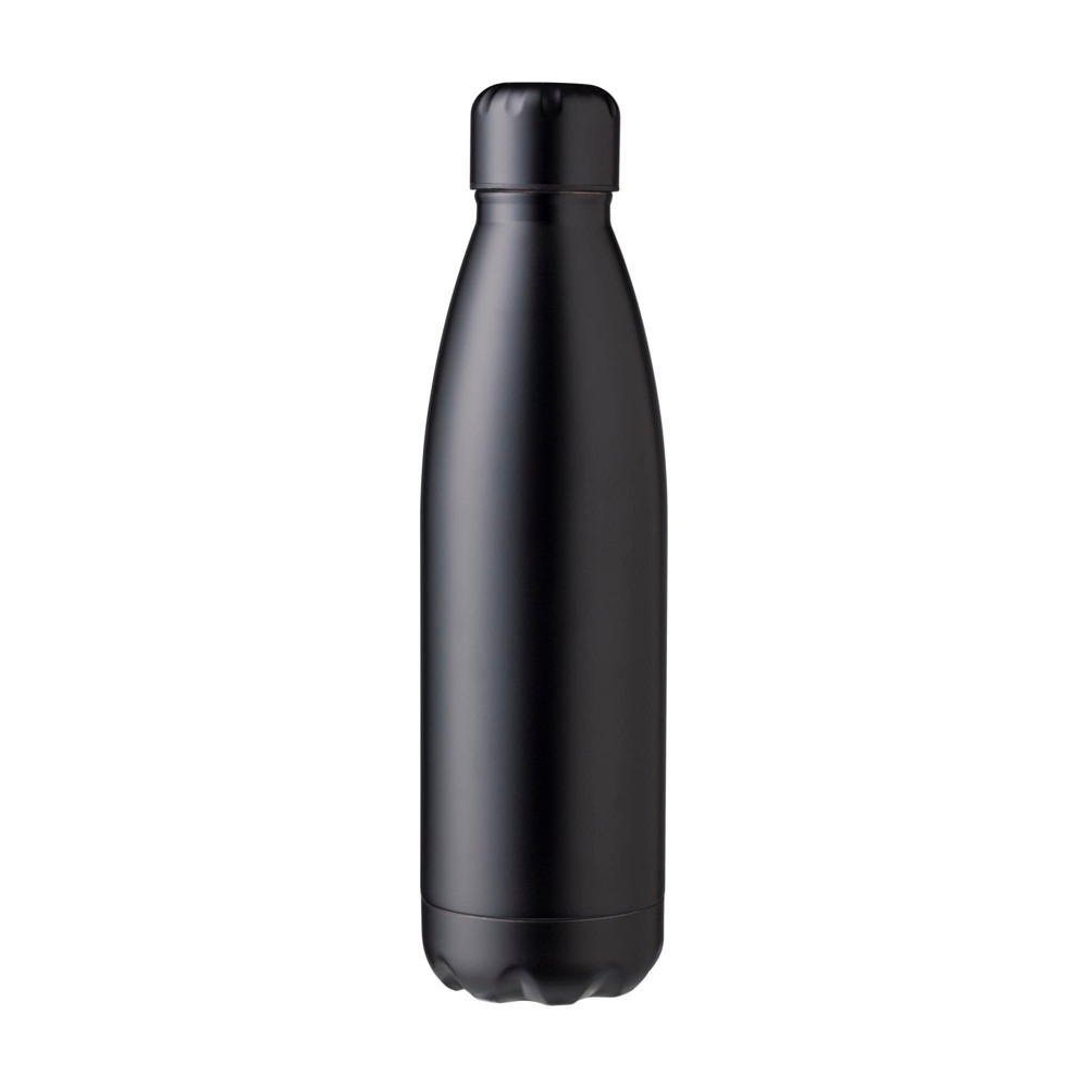 RVS dubbelwandig fles (500 ml) Amara - voor bedrijven en relatiegeschenken - zwart