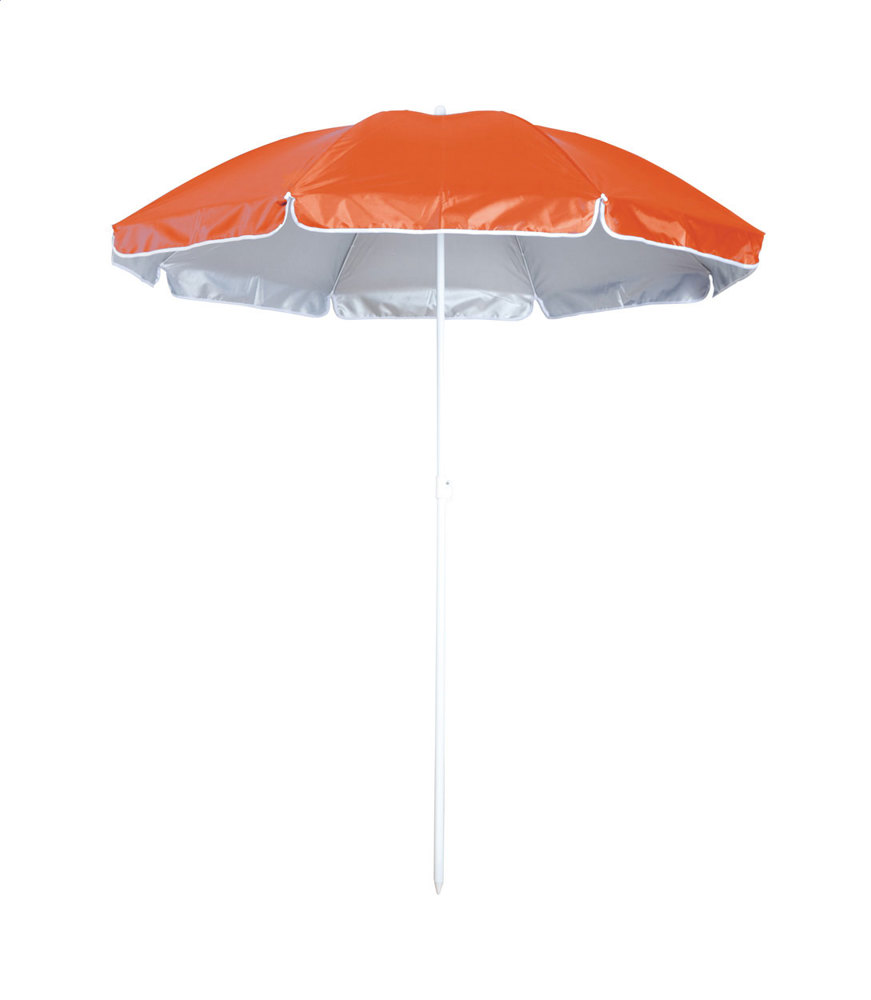 Kuramo - strand parasol - met logo of onbedrukt bestellen - oranje/wit