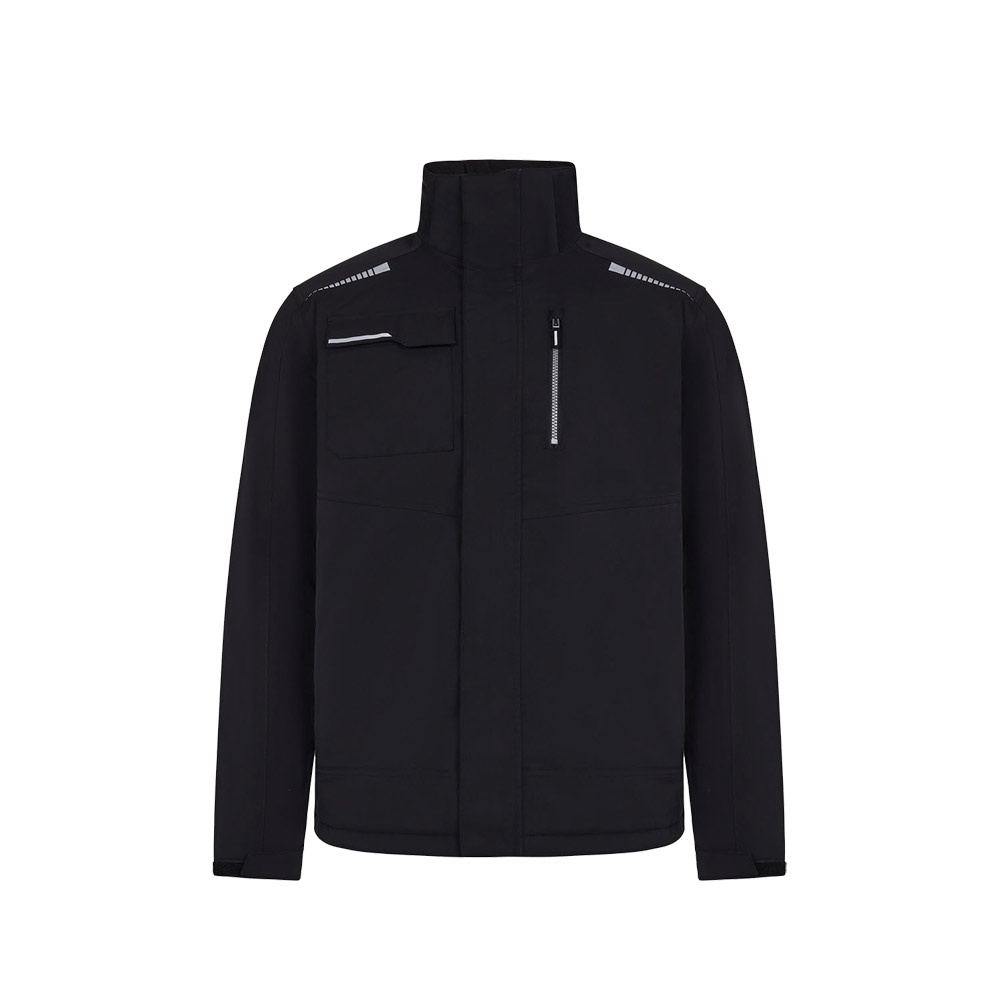VL NYX. Gewatteerde jas (180 g/m²), gemaakt van gerecycled polyester (50%) en polyester (50%) - zwart