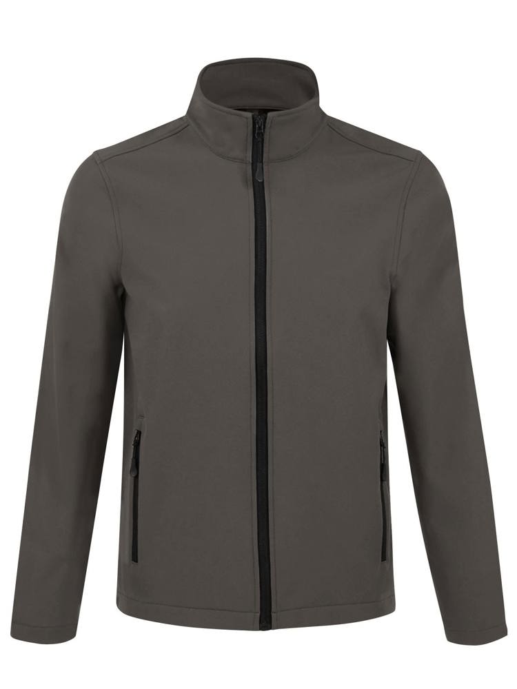 BS Visitor softshell jas, 280 gr/m² - bedrukt of onbedrukt verkrijgbaar - Donkergrijs (PMS 7540C)