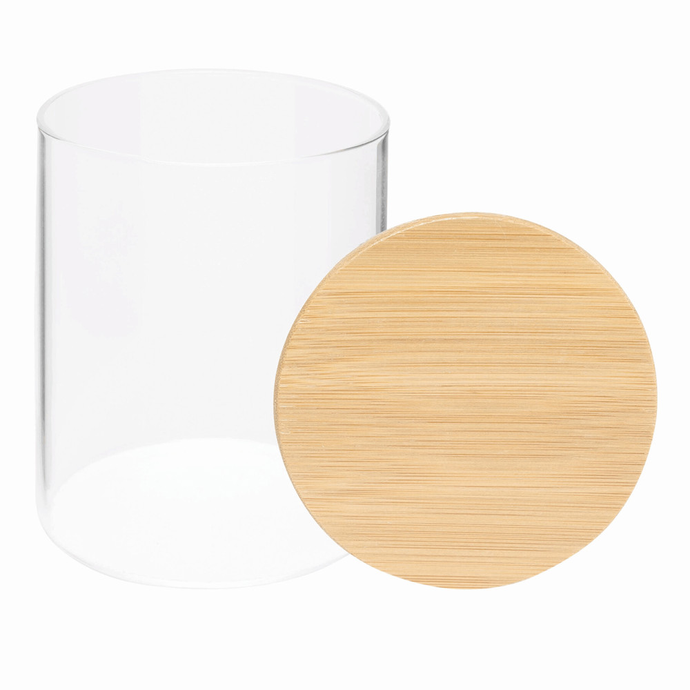 ECO STORAGE S - Glazen voorraadpot, kruiden enz., inhoud ca. 450 ml. - bedrukt of onbedrukt verkrijgbaar