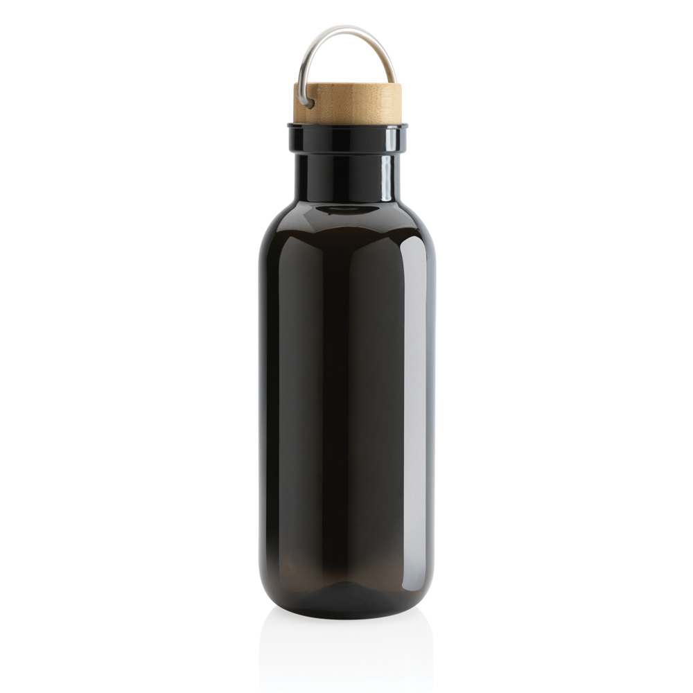 RCS recycled PET fles met bamboe deksel en handvat
