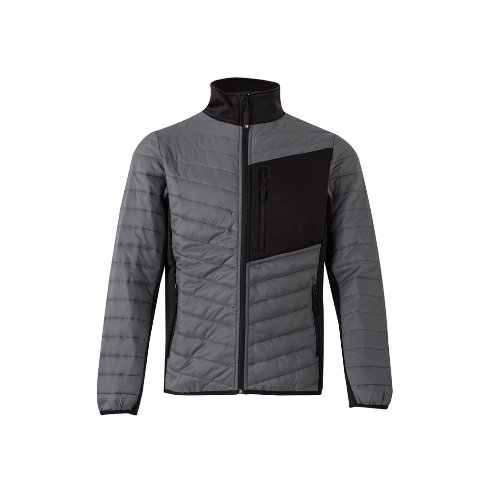 VL RAIJIN. Gewatteerd jack (265g/m²) van polyester (100%) - voor bedrijven en relatiegeschenken - Grijs